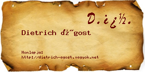 Dietrich Ágost névjegykártya